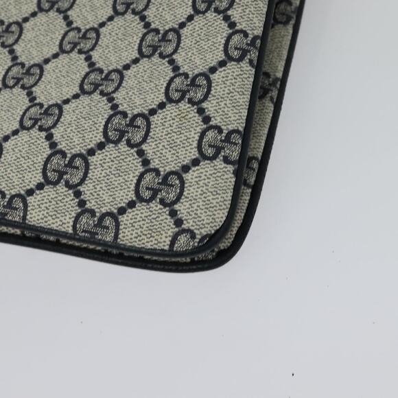 GUCCI GG Supreme Sherry Line Shoulder Bag Pvc Navy Gold 41 02 013 - Picture 13 of 16